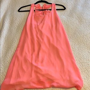 Bright pink razor back dress